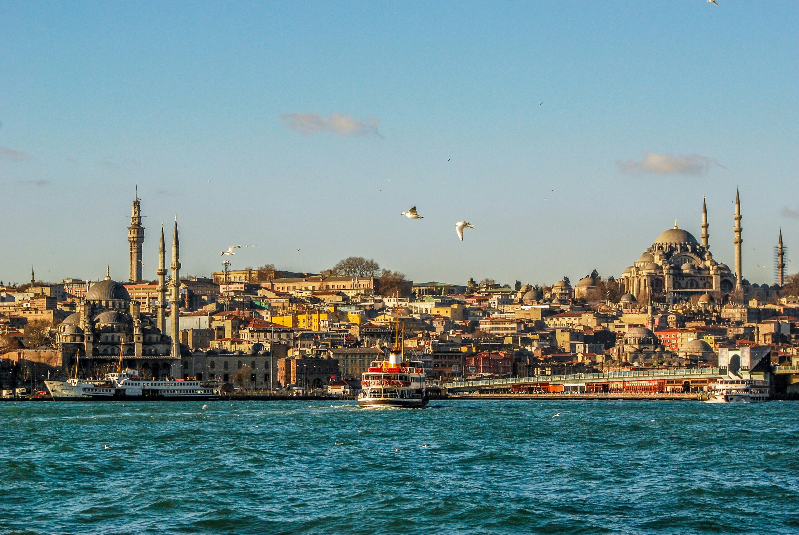 istanbul with mosque and sea